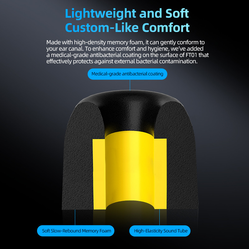 KZ FT01 haut de gamme mémoire  - Earphone Foam Tip avis et prix